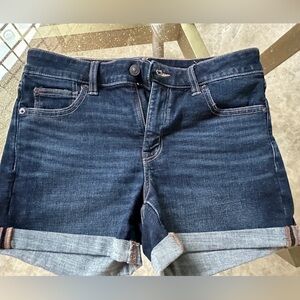 American Eagle NWOT Stretch Dark Denim Cuffed Jean Shorts Size 8